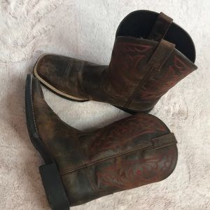 Boys red stitched cowboy boots